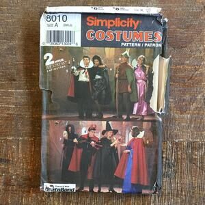Simplicity Sewing Pattern 8010 Adult Halloween Costume Dracula Devil S-L UNCUT